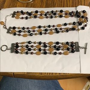 Lia Sophia bracelet and necklace set